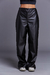 Calça Reta Couro Preto - LV Store
