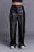 Calça Reta Couro Preto - loja online