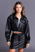 Jaqueta Bolsos Couro Preto - comprar online
