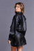 Jaqueta Bolsos Couro Preto - loja online
