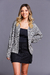 Cardigan Basic Tricot Cinza