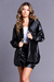 Casaco Oversized Couro Preto na internet