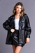 Casaco Oversized Couro Preto
