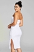 Vestido Basic Fenda Lateral Branco na internet