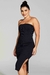Vestido Basic Fenda Lateral Preto