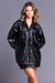 Casaco Oversized Couro Preto na internet