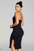Vestido Basic Fenda Lateral Preto na internet