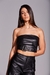 Top Orsay Couro Preto - LV Store