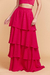 Saia Longa Babado Pink