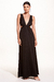 Vestido Longo Decote V Preto