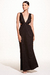 Vestido Longo Decote V Preto - comprar online