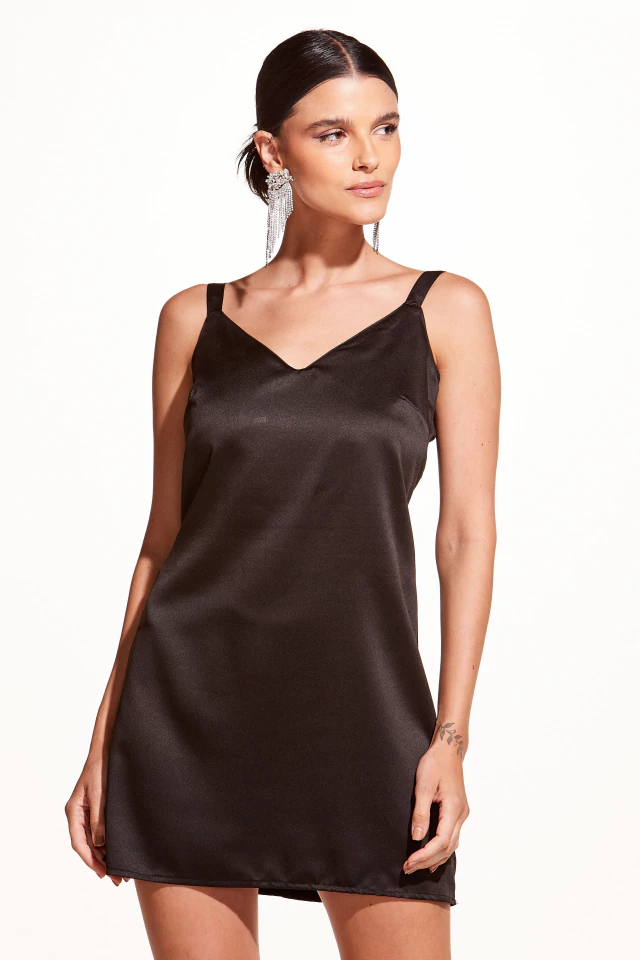 Vestido Party Costas Preto