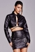 Imagem do Cropped Jacquemart Couro Preto
