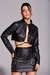 Saia Jacquemart Couro Preto - loja online
