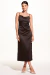 Slip Dress Acetinado Preto na internet