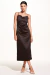 Slip Dress Acetinado Preto