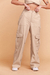 Calça Cargo Couro Nude - comprar online