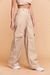 Calça Cargo Couro Nude - loja online