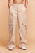 Calça Cargo Couro Nude - comprar online