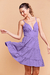 Vestido Babado Crepe Lilás - LV Store