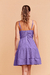 Vestido Babado Crepe Lilás na internet