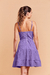 Vestido Babado Crepe Lilás na internet