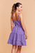 Vestido Babado Crepe Lilás