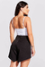 Shorts Assimetrico Alfaiataria Preta - comprar online