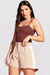 Shorts Assimetrico Alfaiataria Nude - LV Store