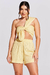 Top Nó Um Ombro Linho Amarelo - comprar online