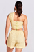 Top Nó Um Ombro Linho Amarelo - LV Store