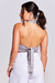 Blusa Basic Frente Única Acetinado Prata