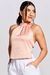 Blusa Basic Frente Única Acetinado Coral na internet
