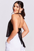 Blusa Basic Frente Única Acetinado Preto - comprar online
