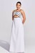 Vestido Longo Branco Debrum Preto na internet