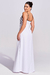 Vestido Longo Branco Debrum Preto - comprar online