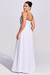 Vestido Longo Branco Debrum Preto - comprar online