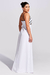 Imagem do Vestido Longo Branco Debrum Preto