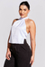 Blusa Basic Frente Única Acetinado Branco na internet