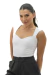 Blusa Basic Decote Coração Branca