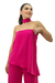 Blusa Basic Assimétrica Fluida Pink na internet
