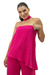 Blusa Basic Assimétrica Fluida Pink - loja online