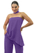 Blusa Basic Assimétrica Fluida Lilás