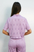 Camisa Transpassada Laise Lilás - loja online