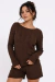 Blusa Tricot Trança Manga Longa