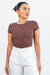 Body Camiseta Marrom - LV Store