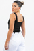 Body Basic Alça Canelado Preto - comprar online