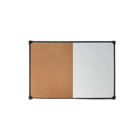 PIZARRA COMBINADA BLANCA Y CORCHO TAMANO A ELECCION BORDE METALICO