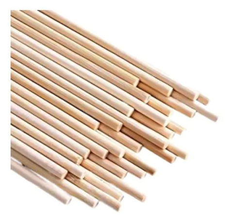 VARILLAS DE MADERA REDONDAS CBX X 10 UNIDADES (distintas medidas)