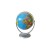 GLOBO TERRAQUEO 20CM CELESTE MULTIGIRO BASE DE PLASTICO - comprar online